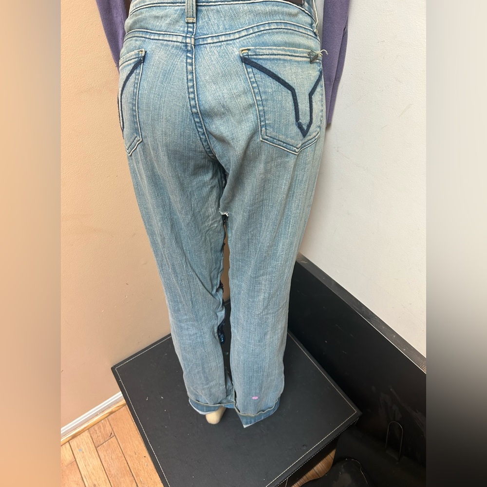 Sequin Patchwork Jeans - image 5